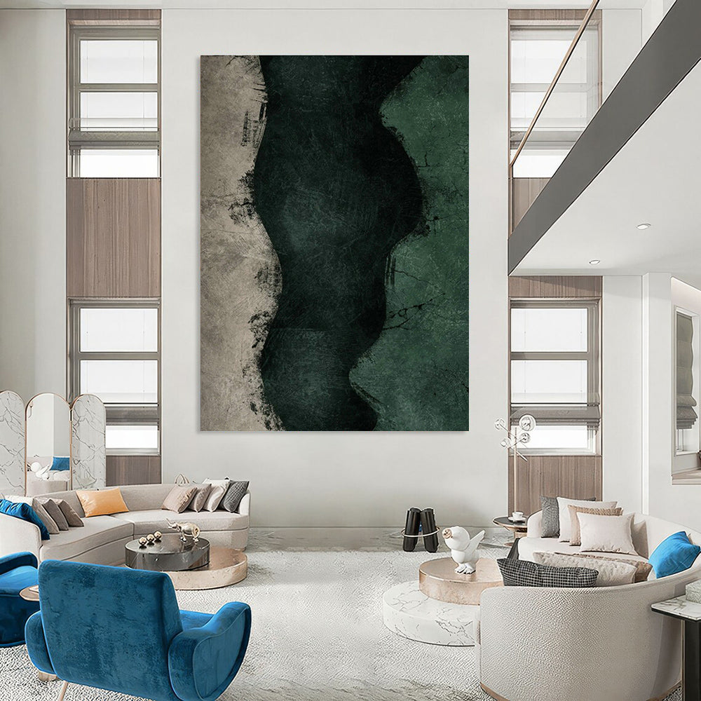 Custom - Composed Handmade Abstract Art for Cottage Office & Hallway DLZ1378