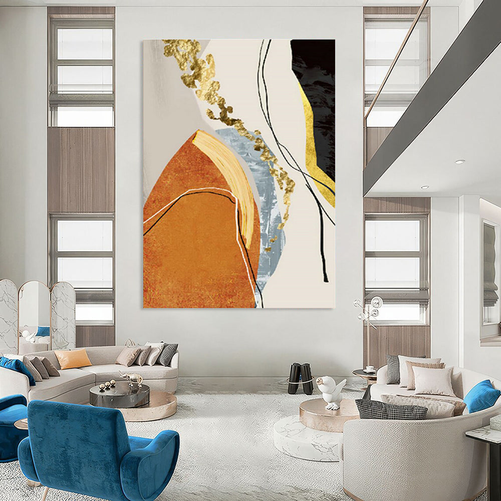 Gargantuan Tailored Hand Painted Abstract Canvas for Living Room & Bedroom DLZ2215