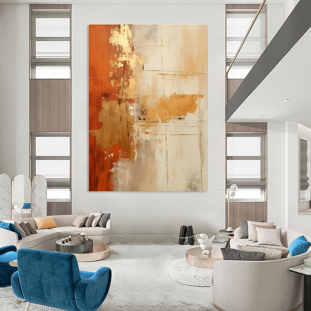 Original Hand-Painted Abstract Painting for Cottage Office Computer Desk Wall and Hallway Umbrella Dryer Rack Area DLZ1700