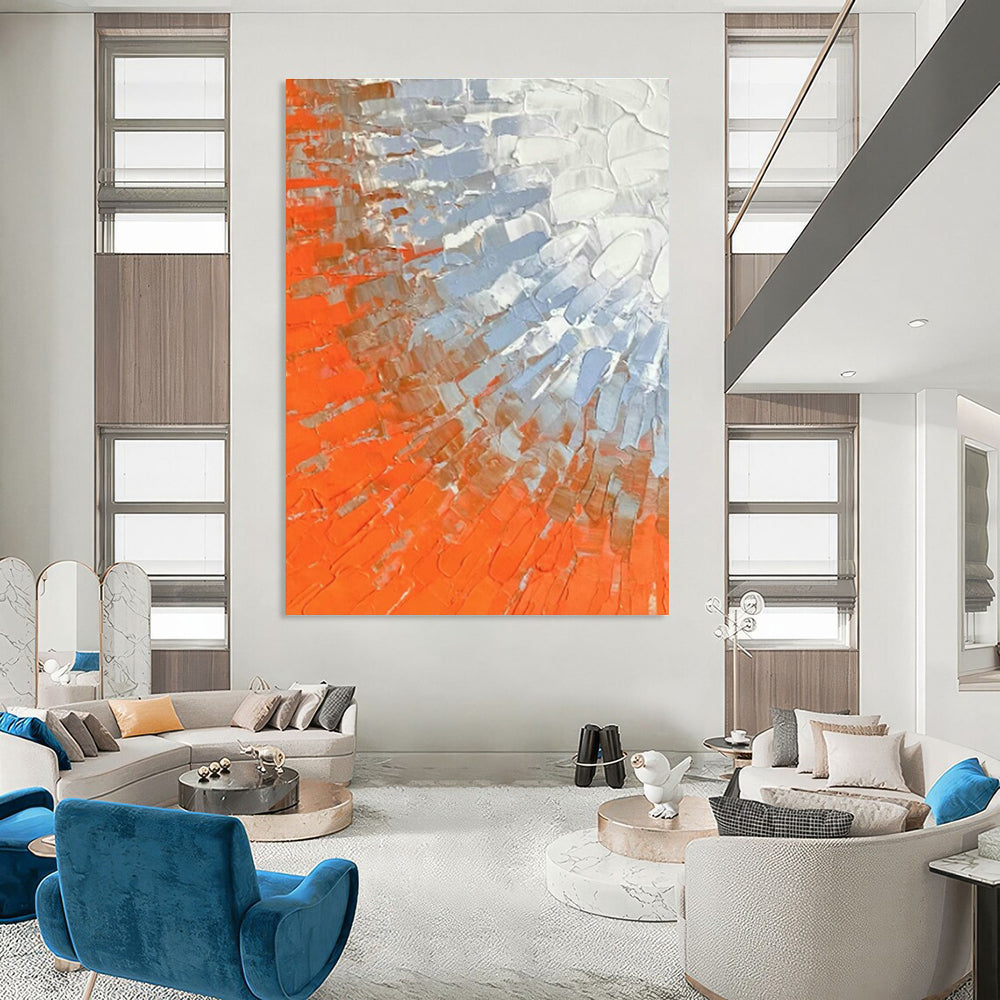 Monumental Custom Hand - Painted Abstracts for Entryway Foyers & Office Executive Suites DLZ0613