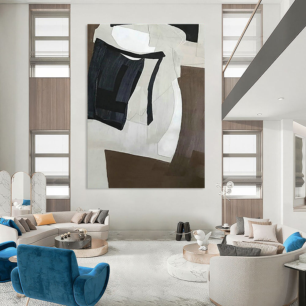 Custom Hand - Painted Abstract Art for Cottage Entryway Pet Feeding Station Backdrops & Office Break Room Microwave Cart Sides DLZ0879