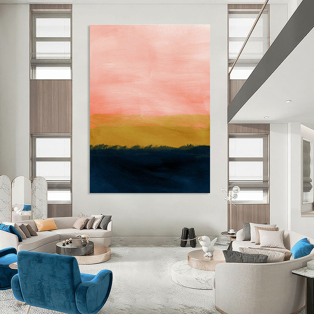 Oversized Abstract Hand - Painted Canvases for Dining Room Wine Cellars & Office Storage Closets DLZ0675