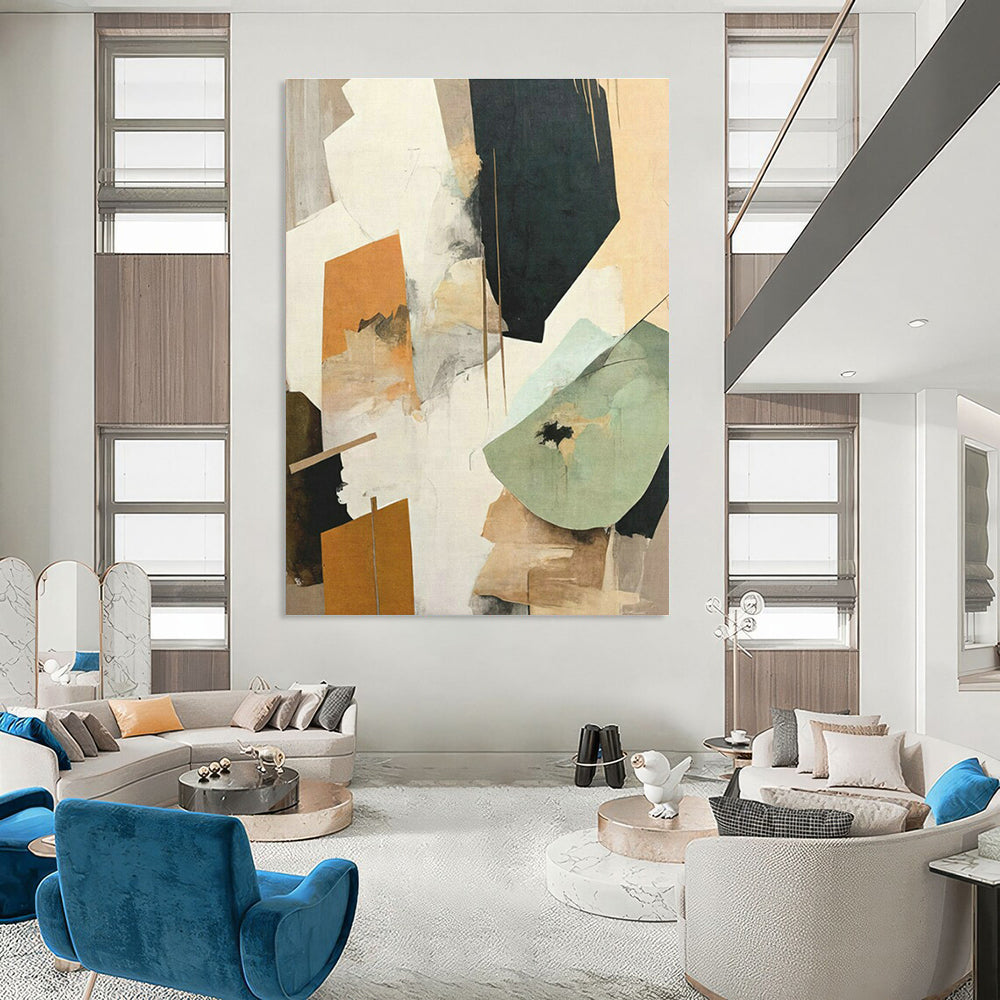 Large Hand-Painted Abstract Painting for Bedroom and Cottage Office DLZ1627