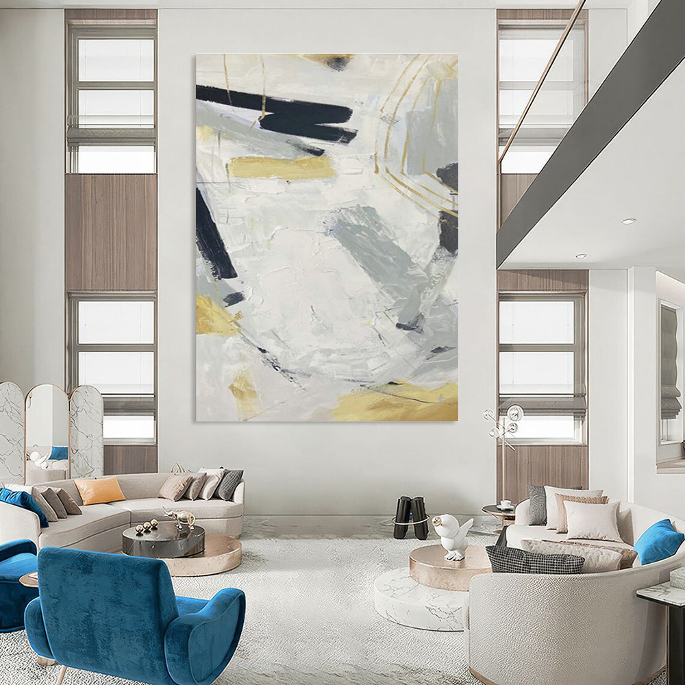 Hand-Painted Abstract Artwork for Cottage Living Room & Hallway DLZ2287