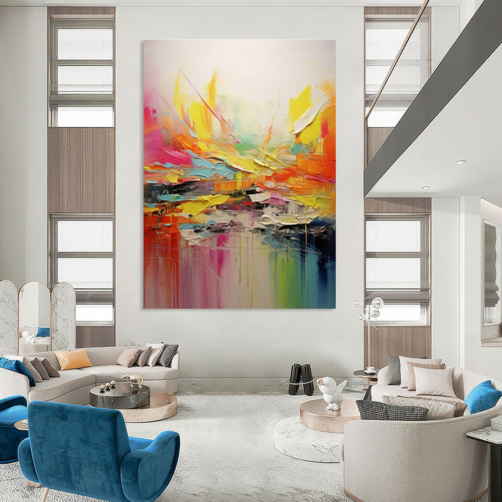 Original Hand-Painted Abstract Painting for Office and Cottage Hallway DLZ1560