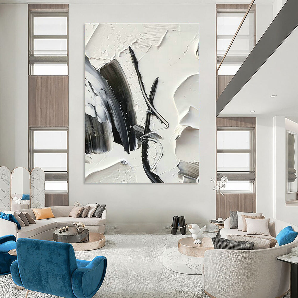 Extra - Large Custom Hand - Painted Abstract Painting for Dining Room, Upgrade the Dining Style DLZ0373