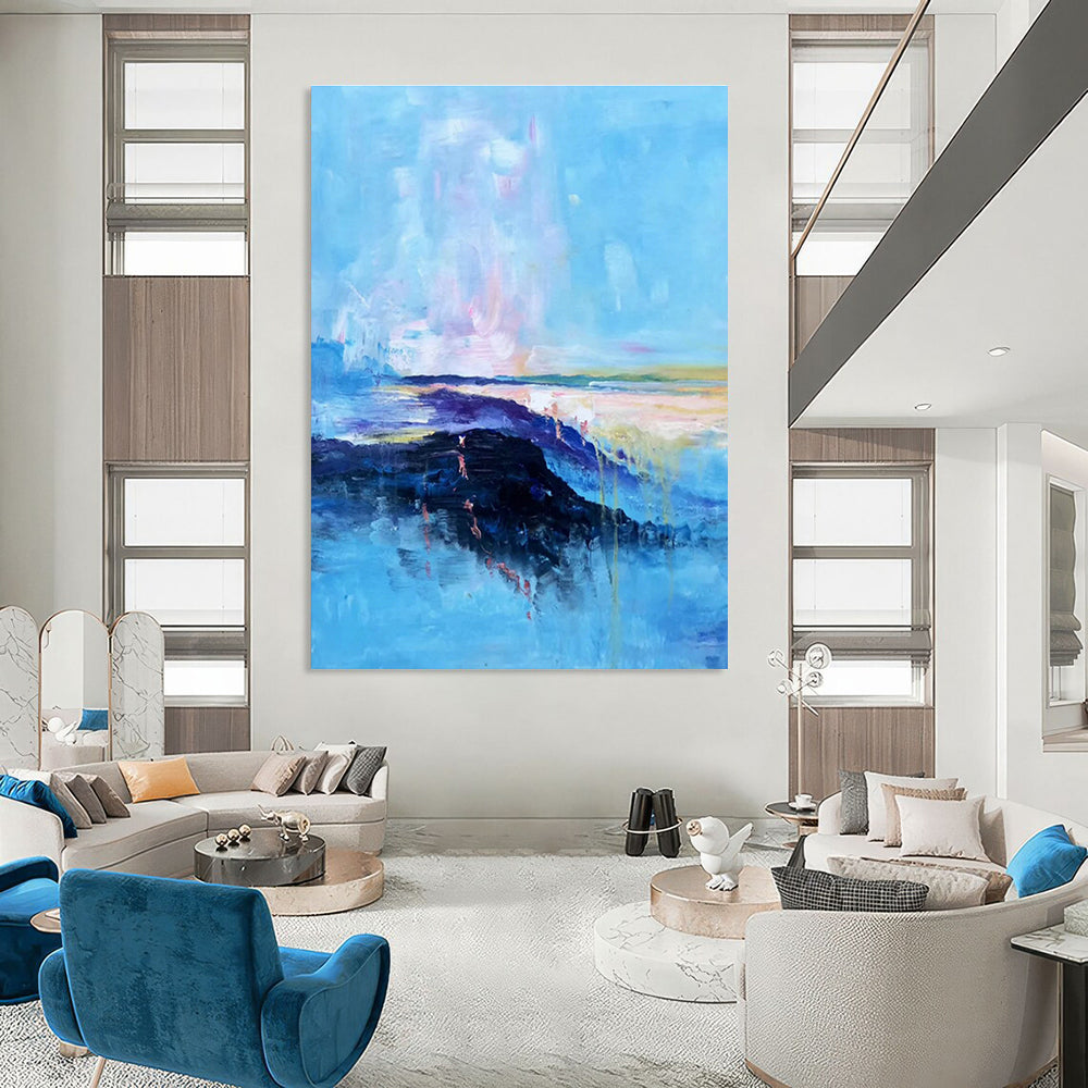 Ultra - Extended - Plus, Voice - Command - Driven Custom Abstract Paintings for Living Room Convenience DLZ0505