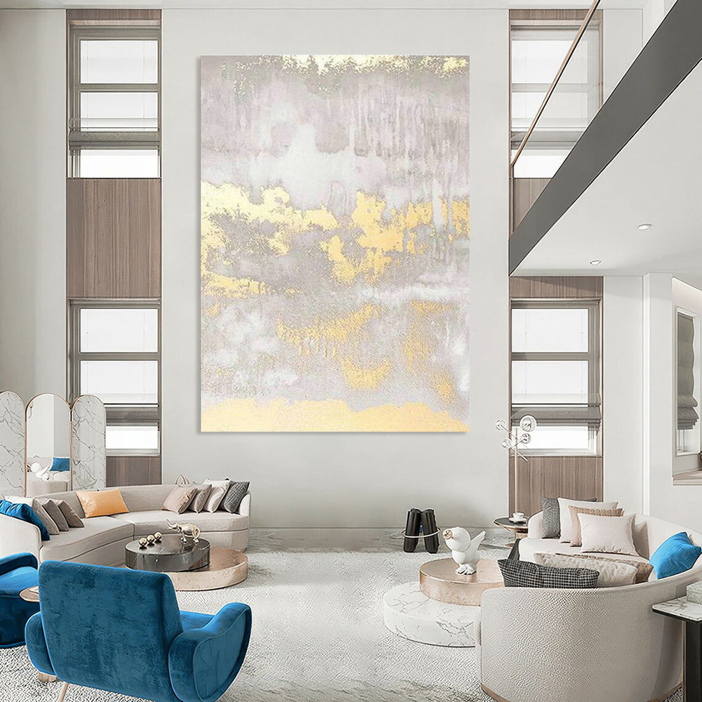 Large Hand-Painted Abstract Canvas Painting, a Personalized Dress for Living Room and Bedroom DLZ0958