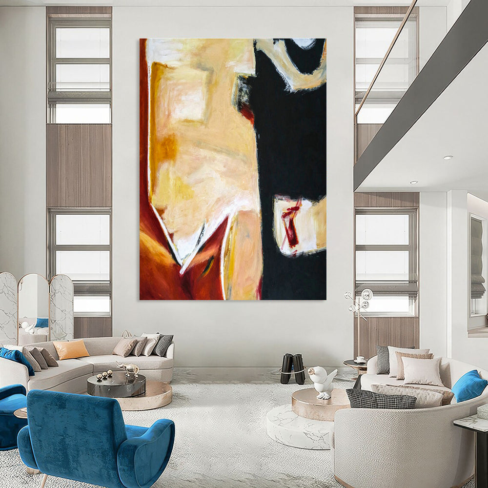 Gigantic - Scale Custom-Made Abstract Wall Hanging for Living Room & Entryway DLZ1097