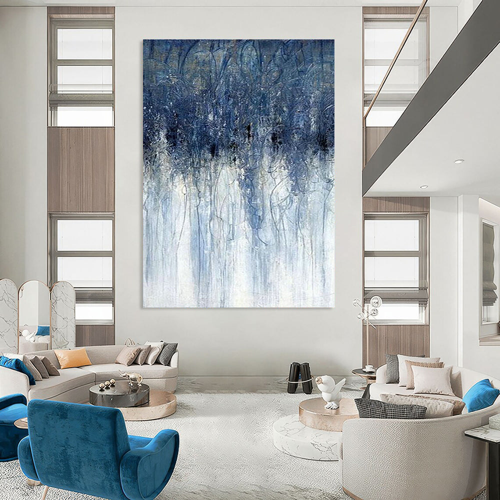 Vastly Oversized Custom-Tailored Handmade Abstract Painting for Cottage & Living Room DLZ2237