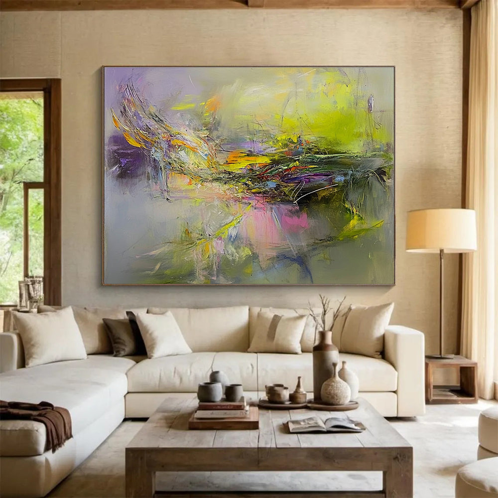 Vibrant Color Fusion Abstract Painting with Bold Strokes DYP463