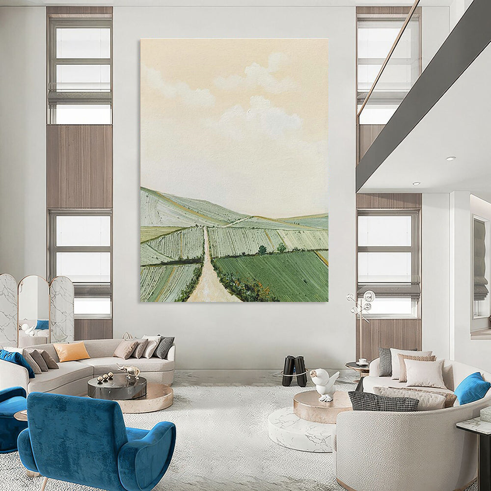 Large Custom - Sized Hand Painted Abstract Art for Entryway and Hallway DLZ2149