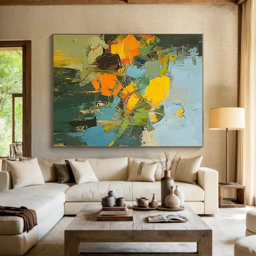Colorful Abstract Flower Bouquet Painting GER614