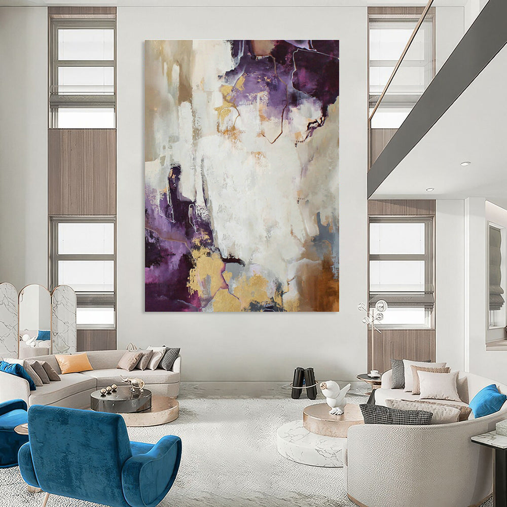 Colossal Customizable Hand-Painted Abstract Wall Decor for Dining Room & Entryway DLZ1016