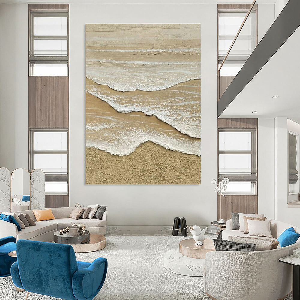 Large Customizable Hand-Painted Abstract Canvas for Living Room Window Seat Bay Wall and Bedroom Nightstand Wall DLZ1991