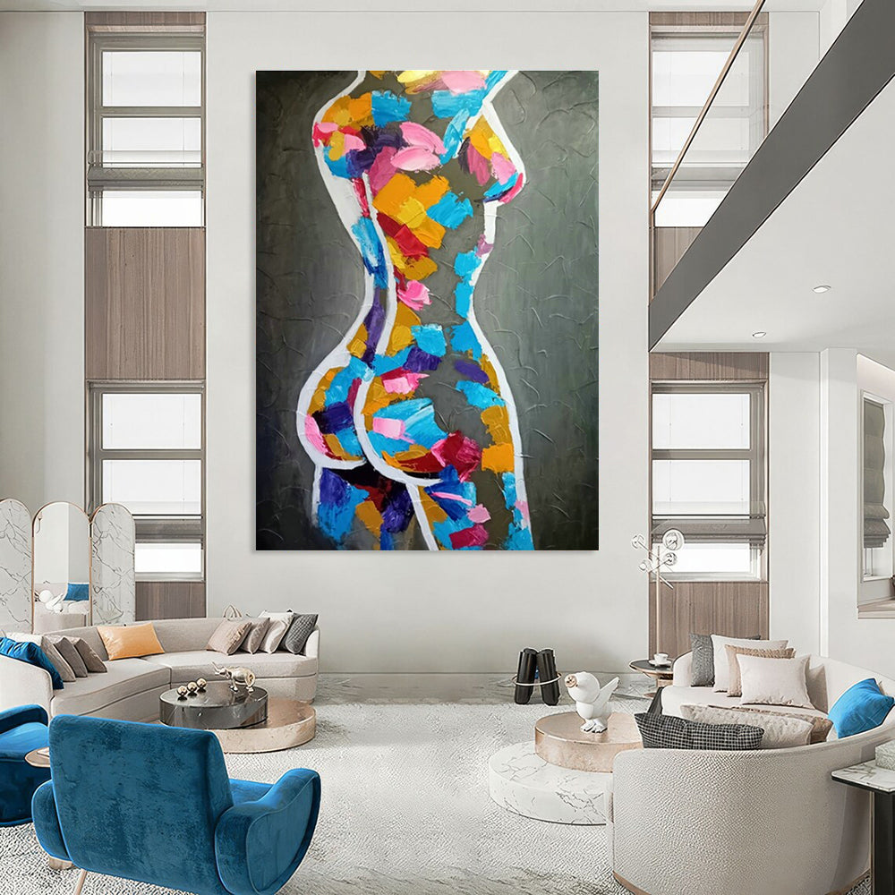 Enormous Custom-Illustrated Hand Painted Abstract Artwork for Dining Room & Bedroom DLZ2108