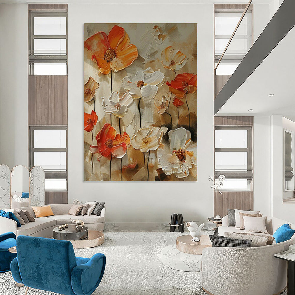 Hand - Painted Oversized Abstract Wall Mosaic for Bedroom & Entryway DLZ1406