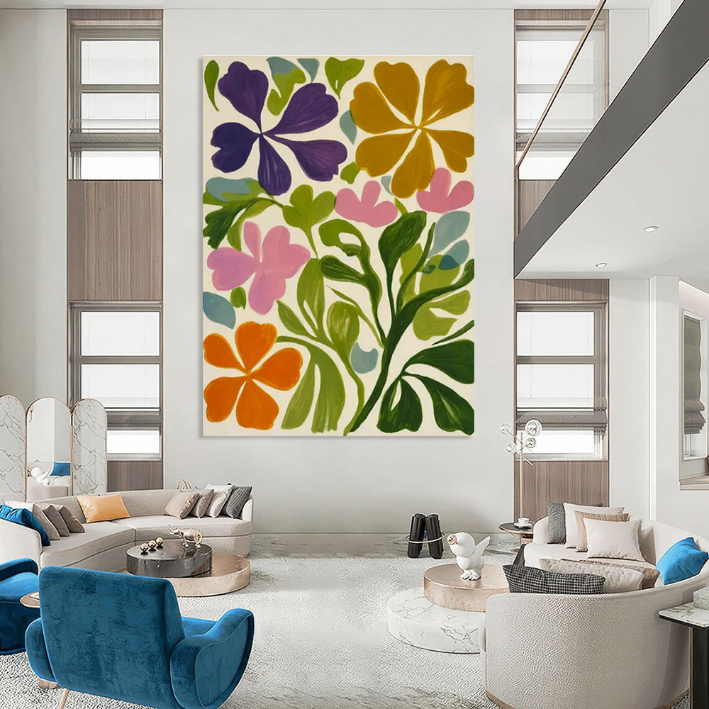 Custom Hand-Painted Abstract Canvas for Bedroom Bedside Table Wall & Living Room Sideboard Back Wall DLZ1764