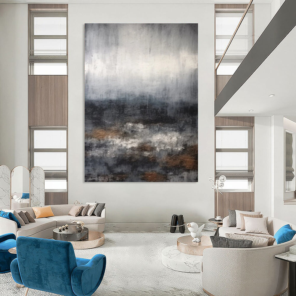Gray - Toned Abstract Scene with Subtle Colors ADGE368