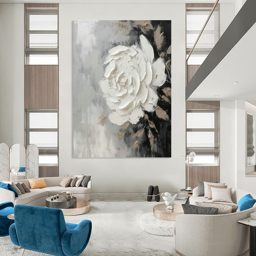 Oversized Hand - Painted Abstract Canvases for Bedroom Walk - in Closet Drawer Fronts & Dining Room China Cabinets DLZ0897