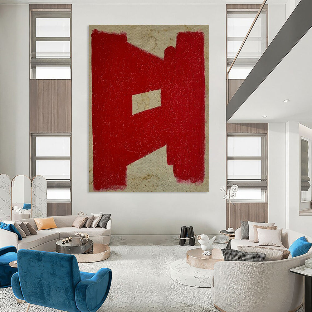 Oversized Custom Hand-Painted Abstract Art for Cottage Hallway Umbrella Stand Wall and Office Printer Station Wall DLZ1889
