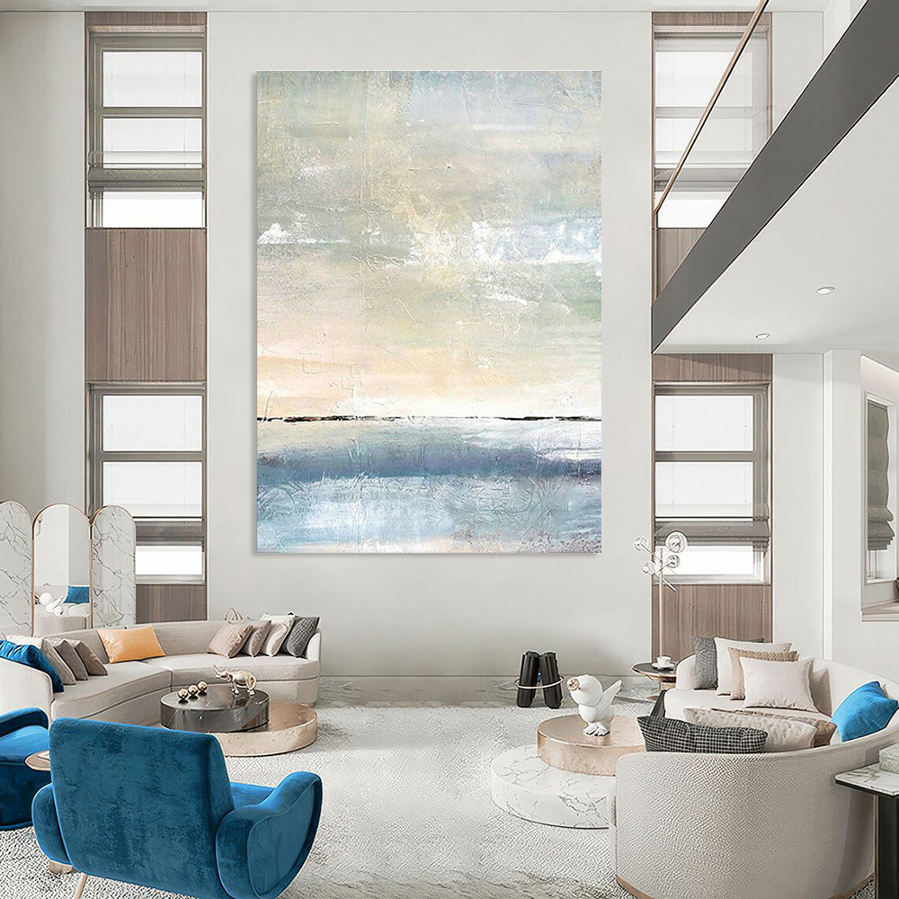 Oversized Hand - Painted Abstract Canvases for Bedroom Walk - in Closet Islands & Dining Room Server Carts DLZ0868