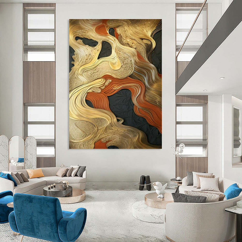 Custom Hand-Painted Abstract Canvas for Bedroom Reading Loft and Living Room Sunroom DLZ1704