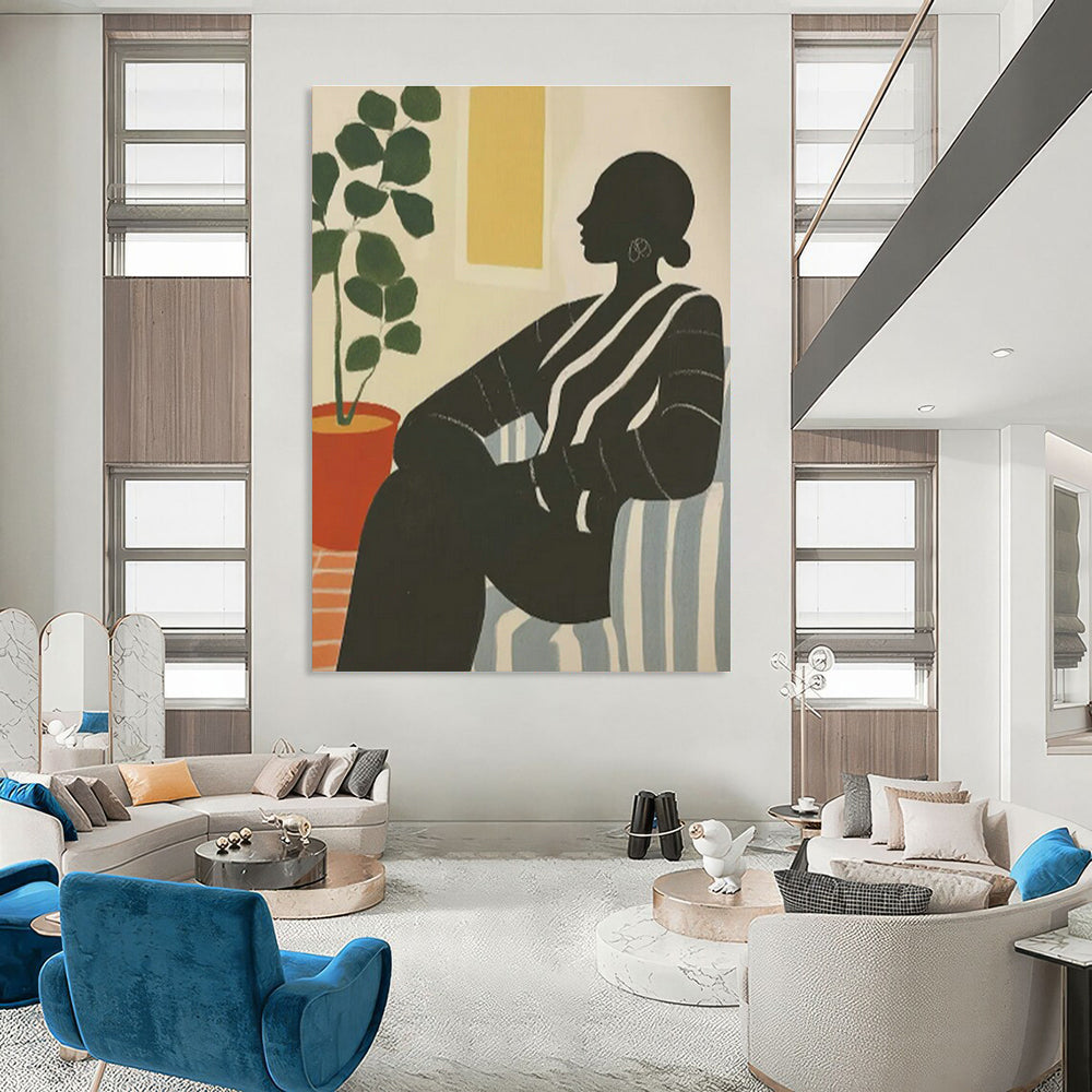 Grand - Sized Custom Abstract Canvases for Bedroom Canopy Bed Curtains & Office Room Dividers DLZ0697