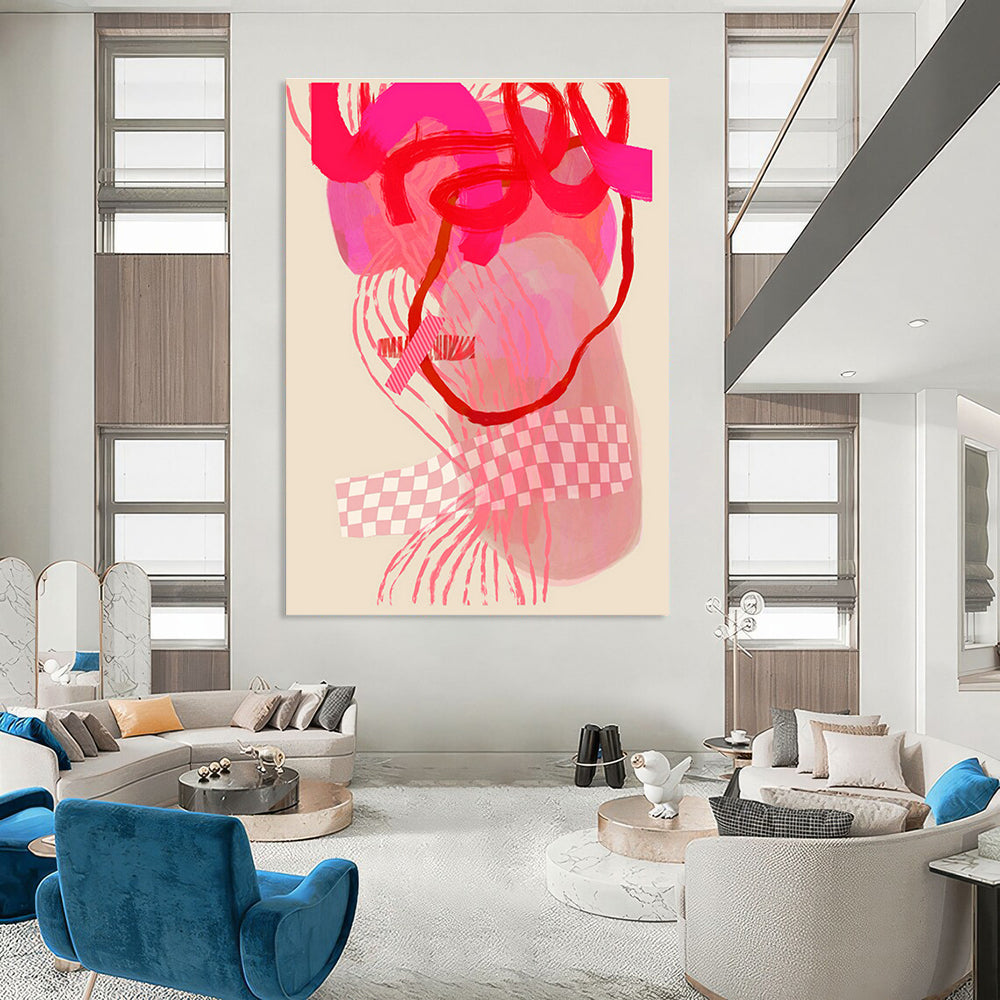 Custom Hand - Painted Abstract Art for Cottage Entryway and Bedroom DLZ0639