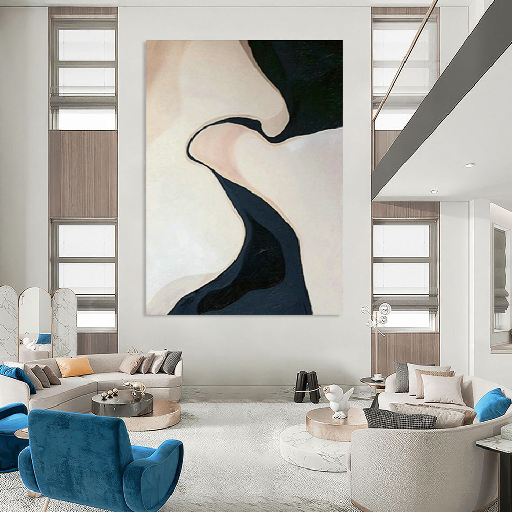 Large Handmade Abstract Painting for Office & Cottage Entryway DLZ1127
