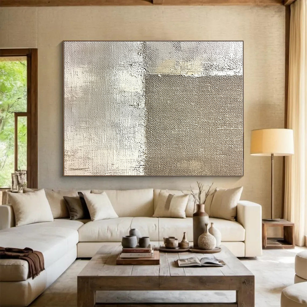 Minimalist Abstract with Beige and Gray GER338