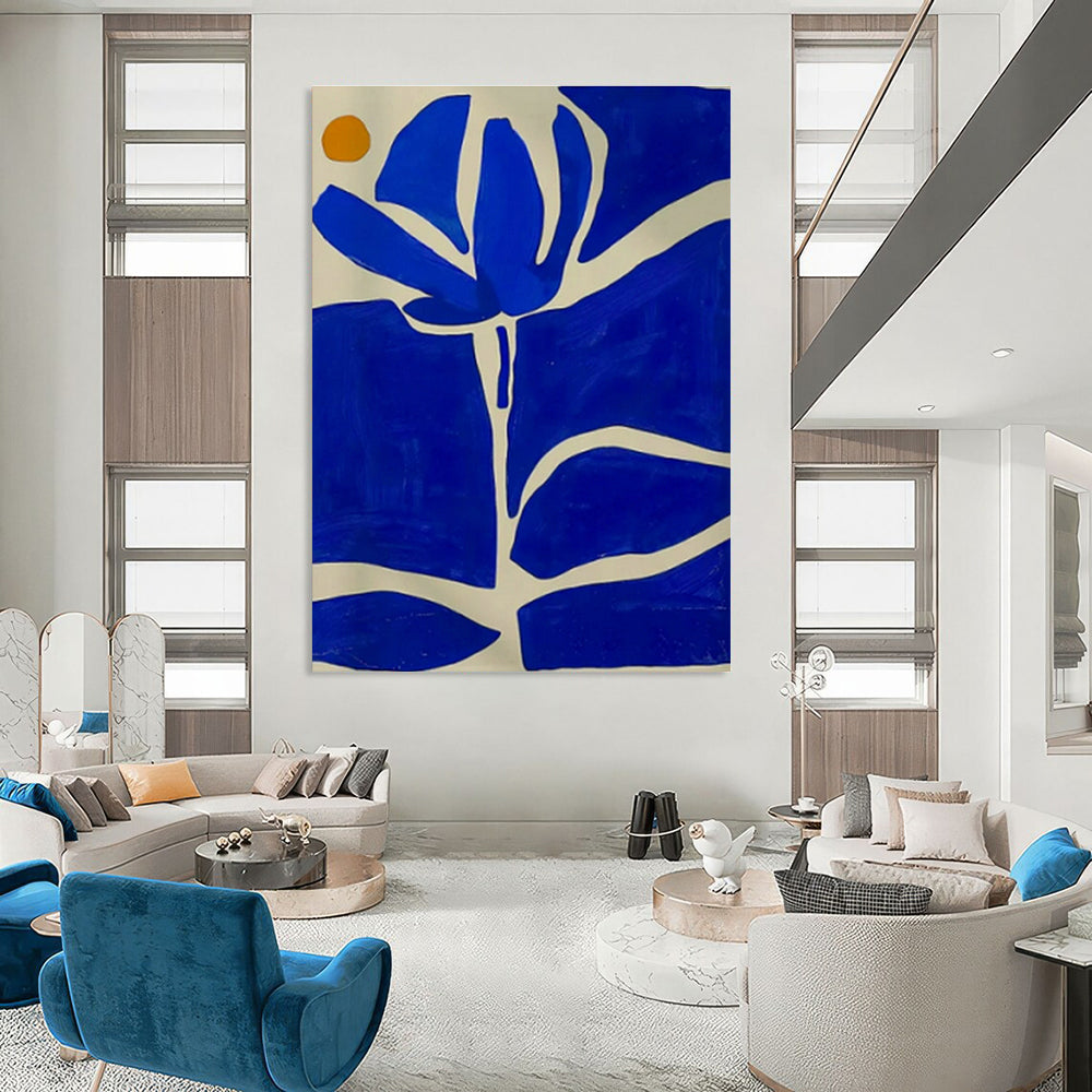 Large Customizable Hand-Painted Abstract Canvas for Living Room Bookshelf Wall and Entryway Key Drop Zone DLZ1846