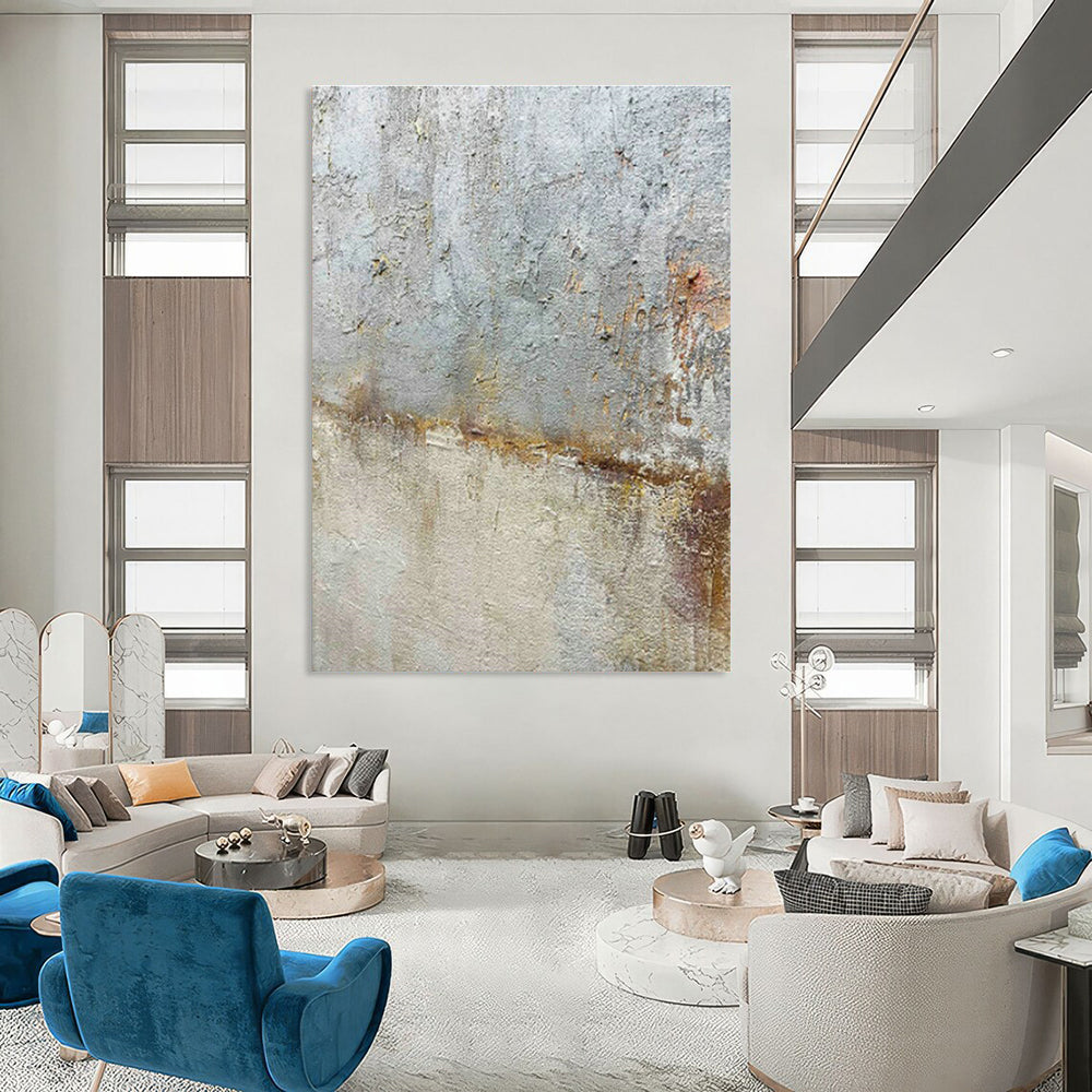 Ginormous Scale Custom-Sculpted Handmade Abstract Painting for Entryway & Cottage DLZ2208
