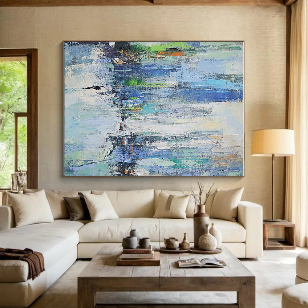 Colorful Cityscape Abstract Painting with Urban Energy GER386