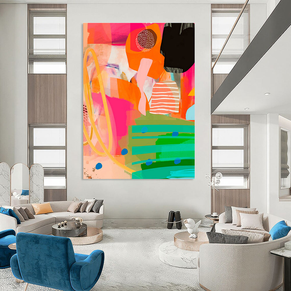 Abstract Hand - Painted Canvases for Office and Cottage Living Room DLZ0650