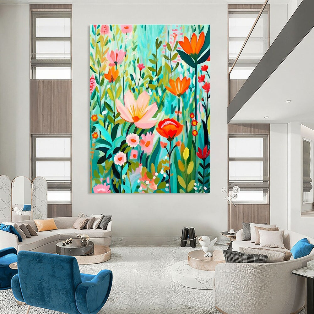 Custom Hand-Painted Abstract Painting for Office & Living Room DLZ2295