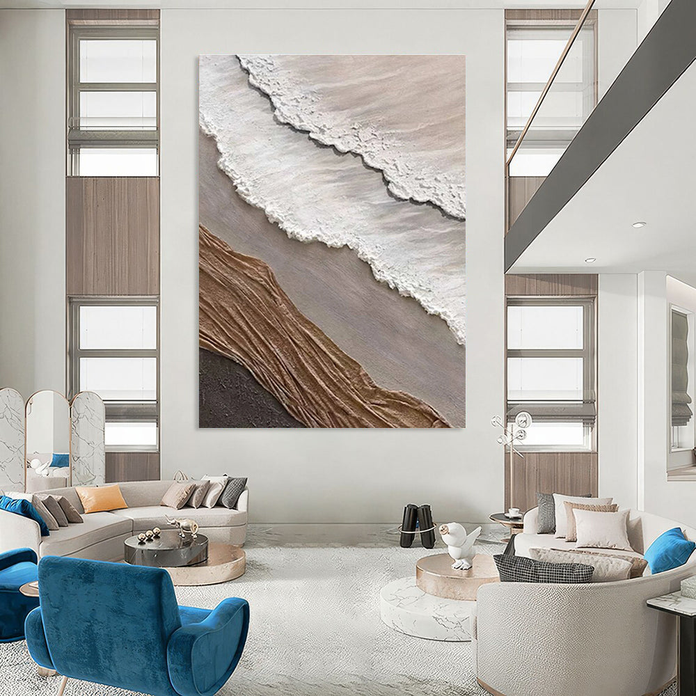 Multi - colored Layered Textured Abstract Painting ADGE344
