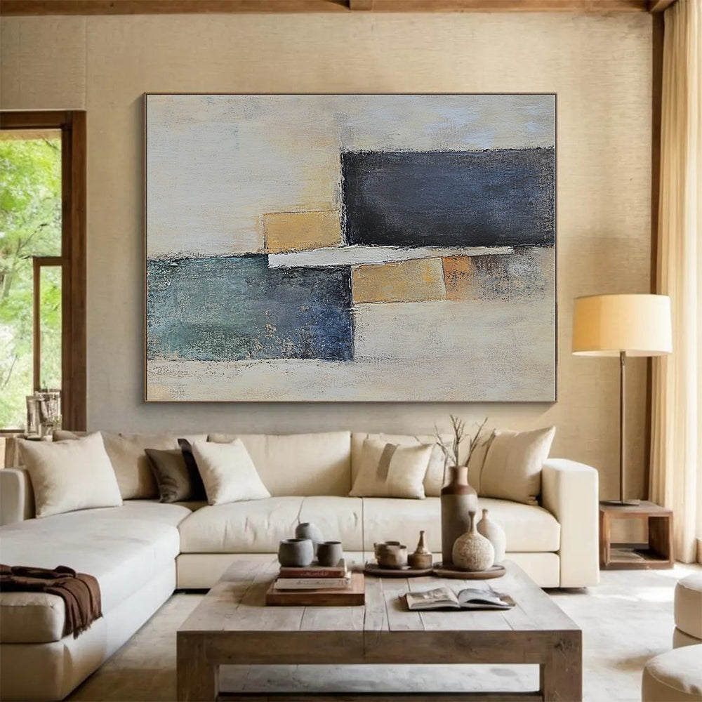 Earth - Toned Abstract Painting with Subtle Layers GER147