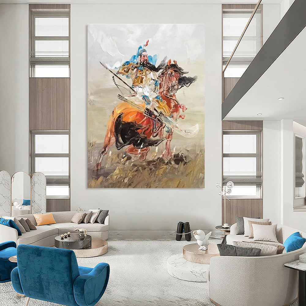 Hand-Painted Abstract Painting for Cottage Office & Hallway DLZ2290