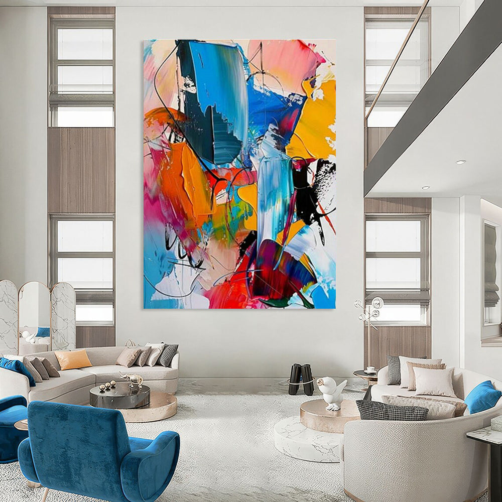 Customization of Large - sized Hand - Painted Abstract Paintings for Cottages, Create a Cozy Atmosphere DLZ0356