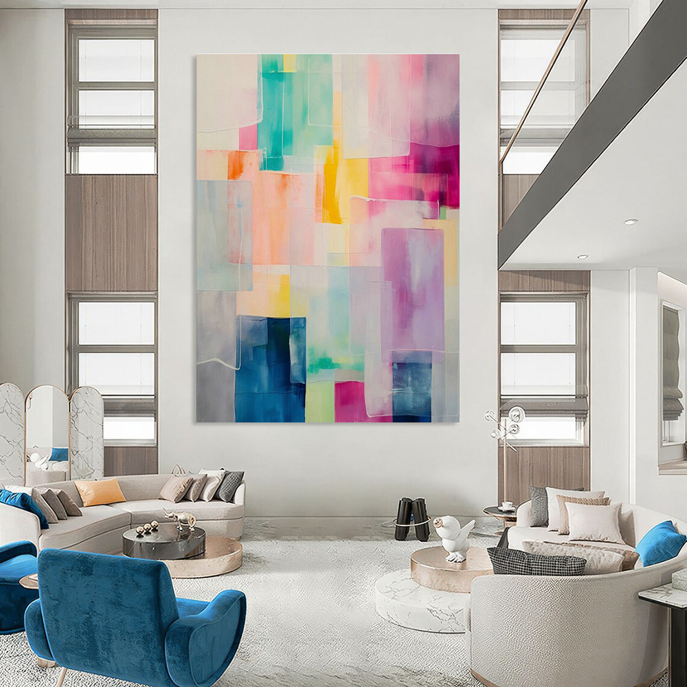 Colossal Custom-Fit Hand Painted Abstract Art for Bedroom & Entryway DLZ2086