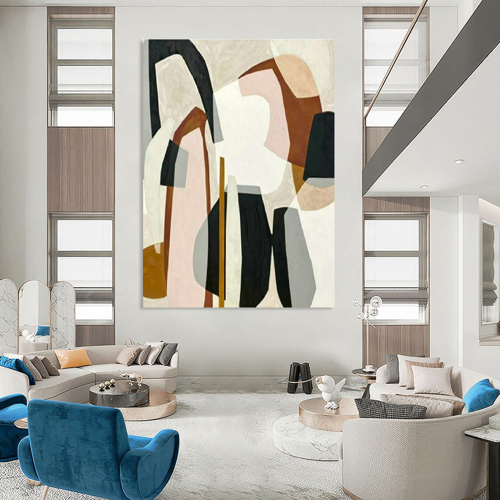 Original Handmade Abstract Canvas for Entryway and Cottage Dining Room DLZ1515