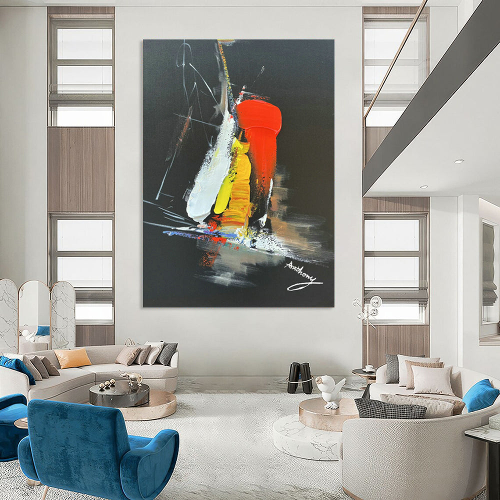 Hand - Painted Custom Abstract Murals for Hallway Archways & Entryway Coat Racks DLZ0826