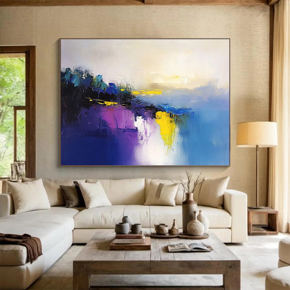 Colorful Lake Reflection Abstract Painting DYP475