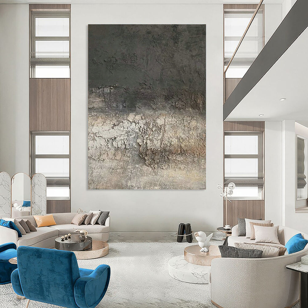 Extra-large Custom Hand-Painted Abstract Art for Dining Room Server Hutch Wall and Hallway Linen Closet Door DLZ1844