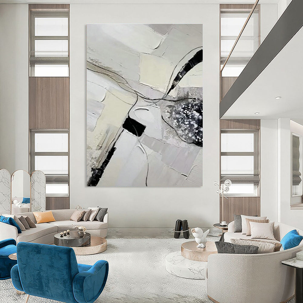 Hand-Crafted Oversized Abstract Painting for Bedroom & Cottage Living Room DLZ1179