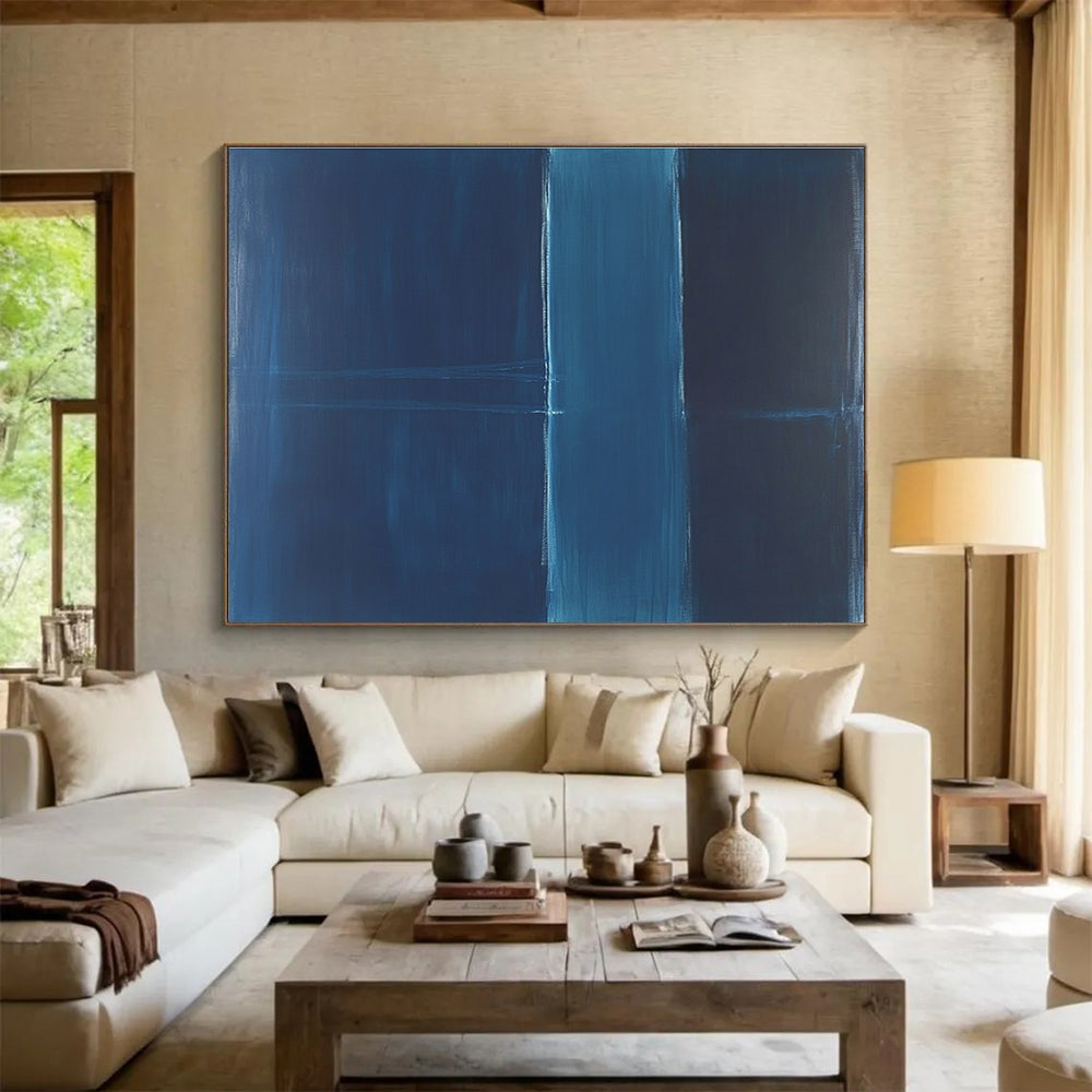 Deep Blue Abstract Painting DYP106