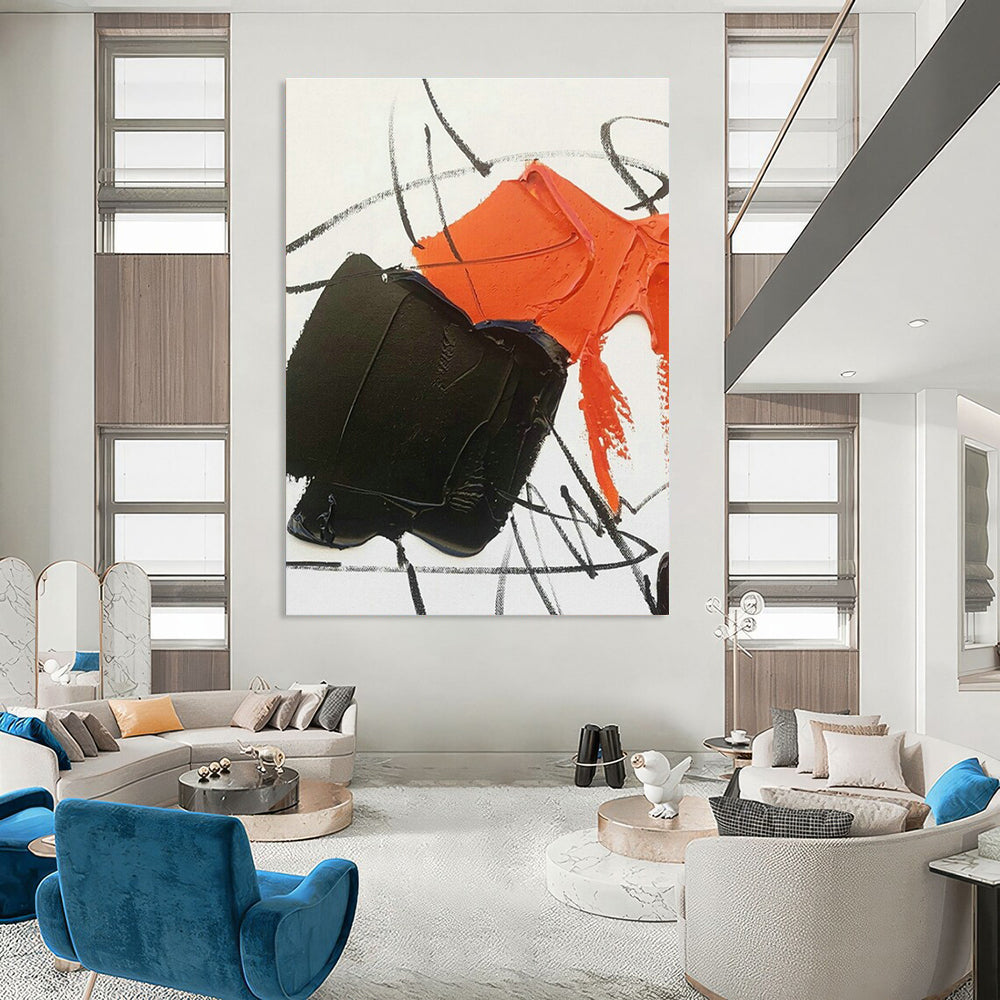 Customizable Handmade Abstract Canvas for Cottage Bedroom & Hallway DLZ1668