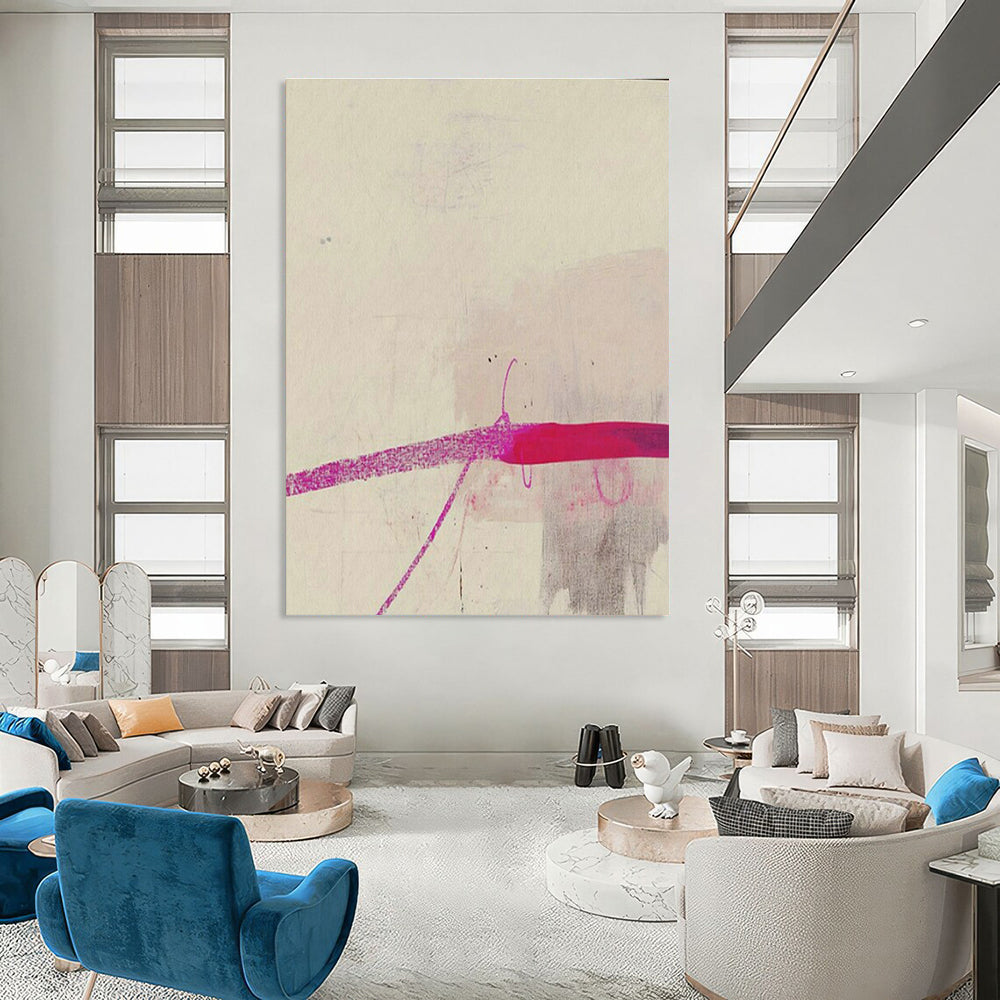 Large Customizable Handmade Abstract Painting for Bedroom Bed Footboard Wall and Living Room Coffee Table Lower Shelf Wall DLZ1942