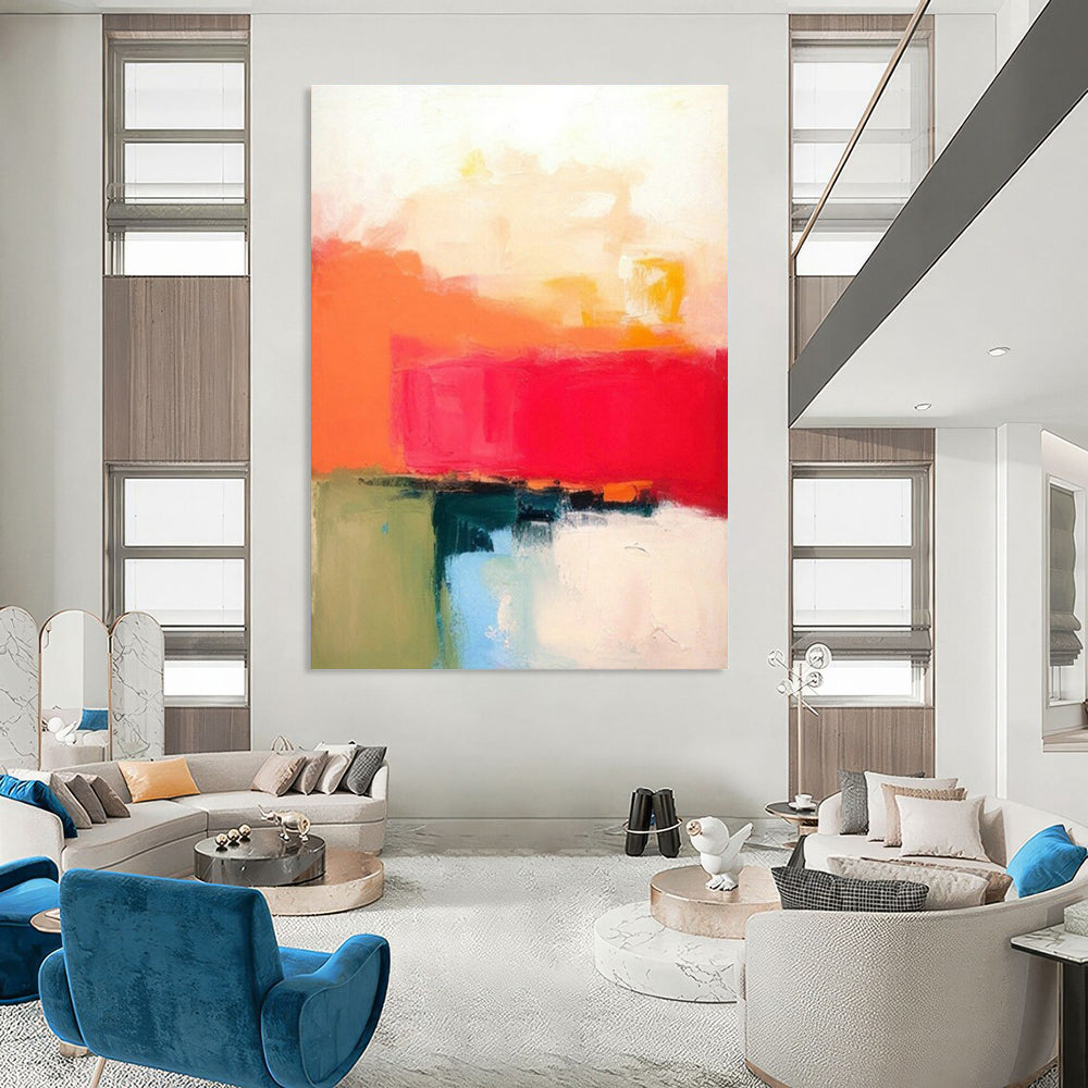 Oversized Custom Handmade Abstract Painting for Bedroom Walk-in Linen Closet Wall and Hallway Umbrella Stand Wall DLZ1926